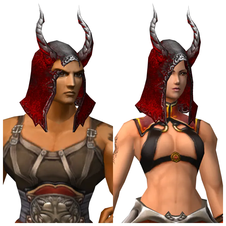 Elmo do Sangue Vivo no masculino e no feminino