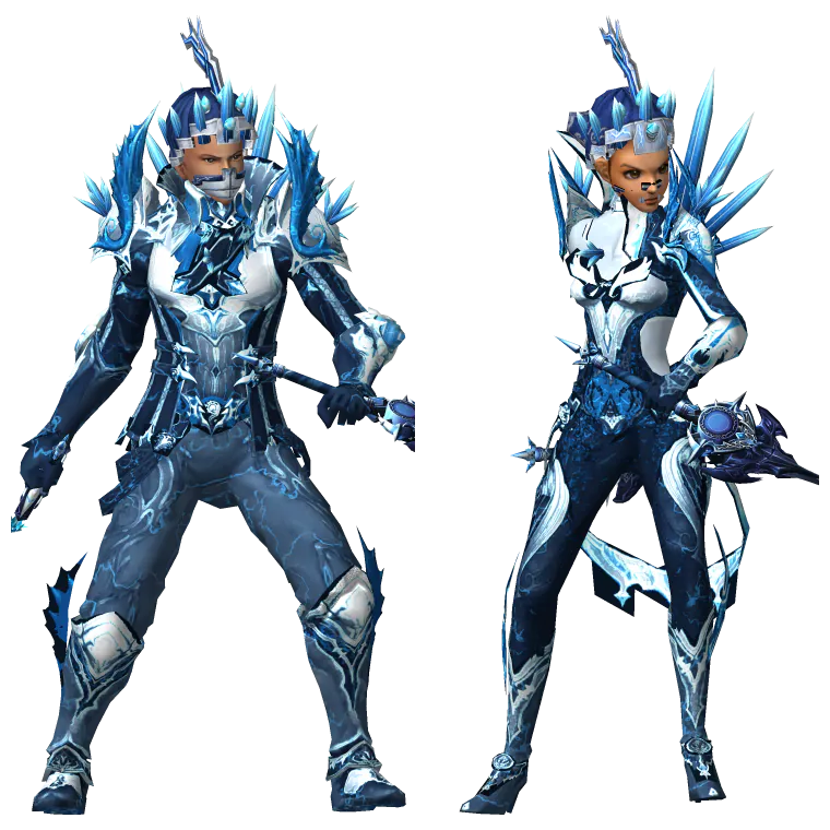 Ninja masculino e feminino com o Set Aurora Gélida