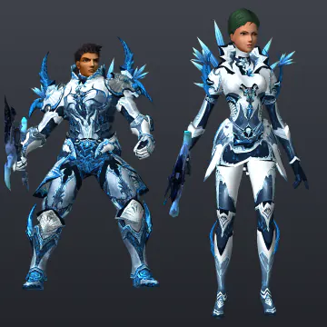 Guerreiro vestido com um set do fim de jogo