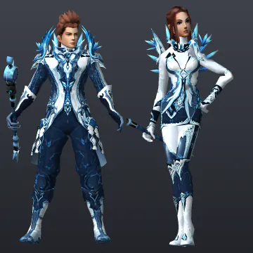 Xamã vestido com um set do fim de jogo